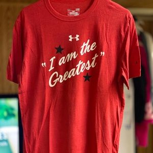 Muhamed Ali under armor red tee